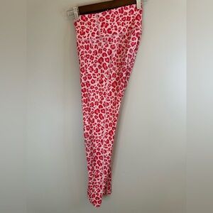 Fabletics Pink Leopard-Print Leggings - SMALL 24” Inseam